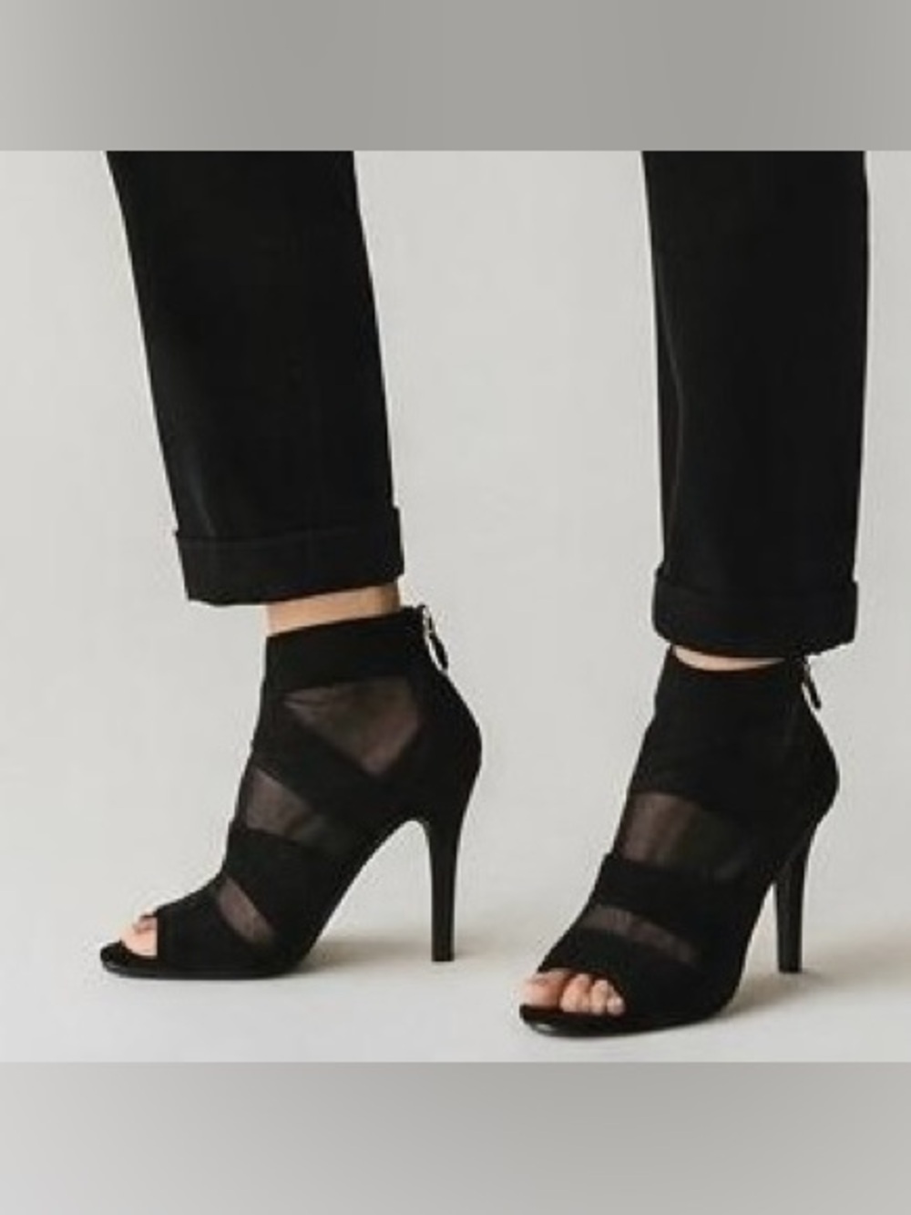Chinese Launday Black sheer heels